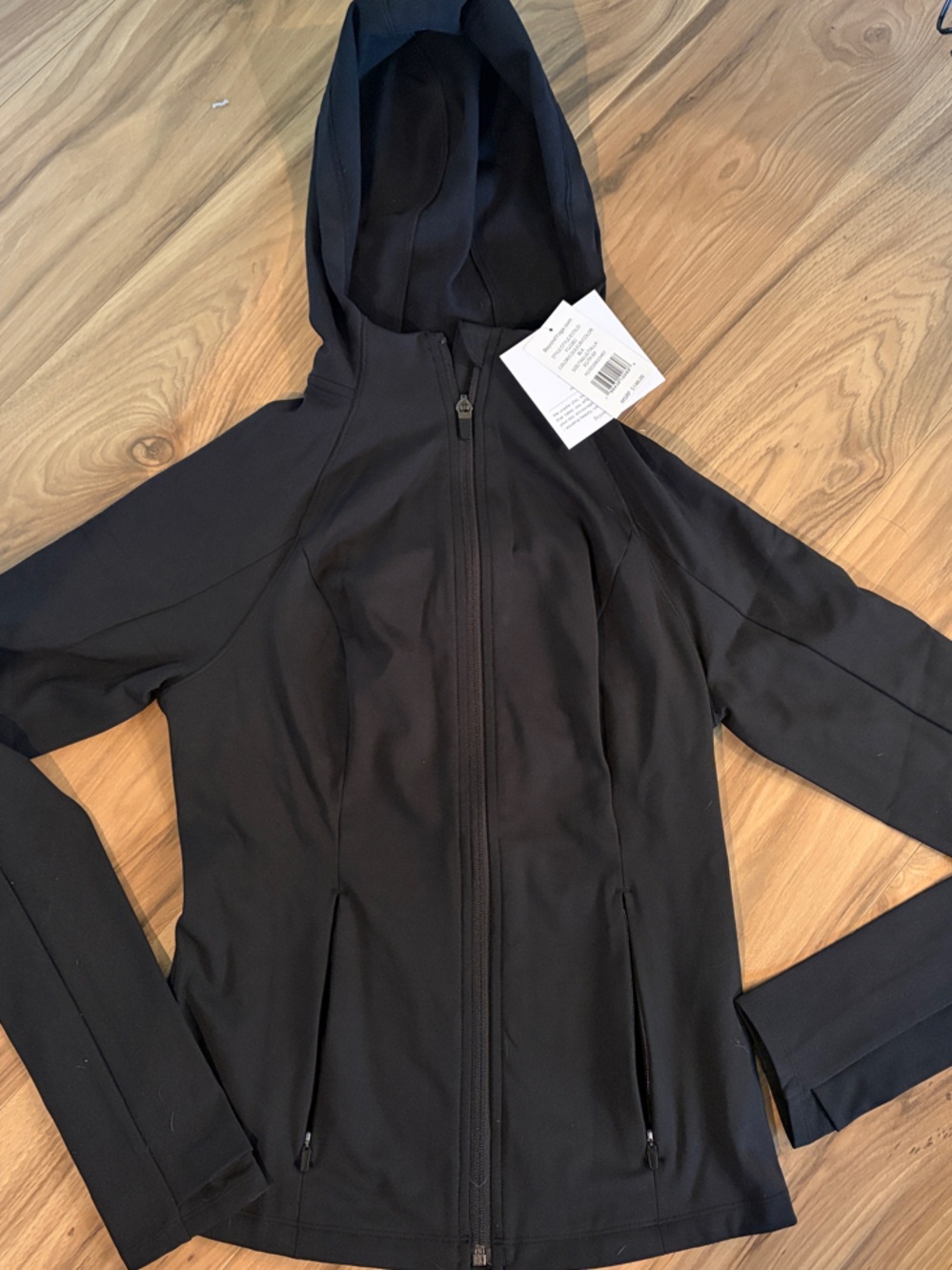 Beyond Yoga Black Hooded Zip Jacket